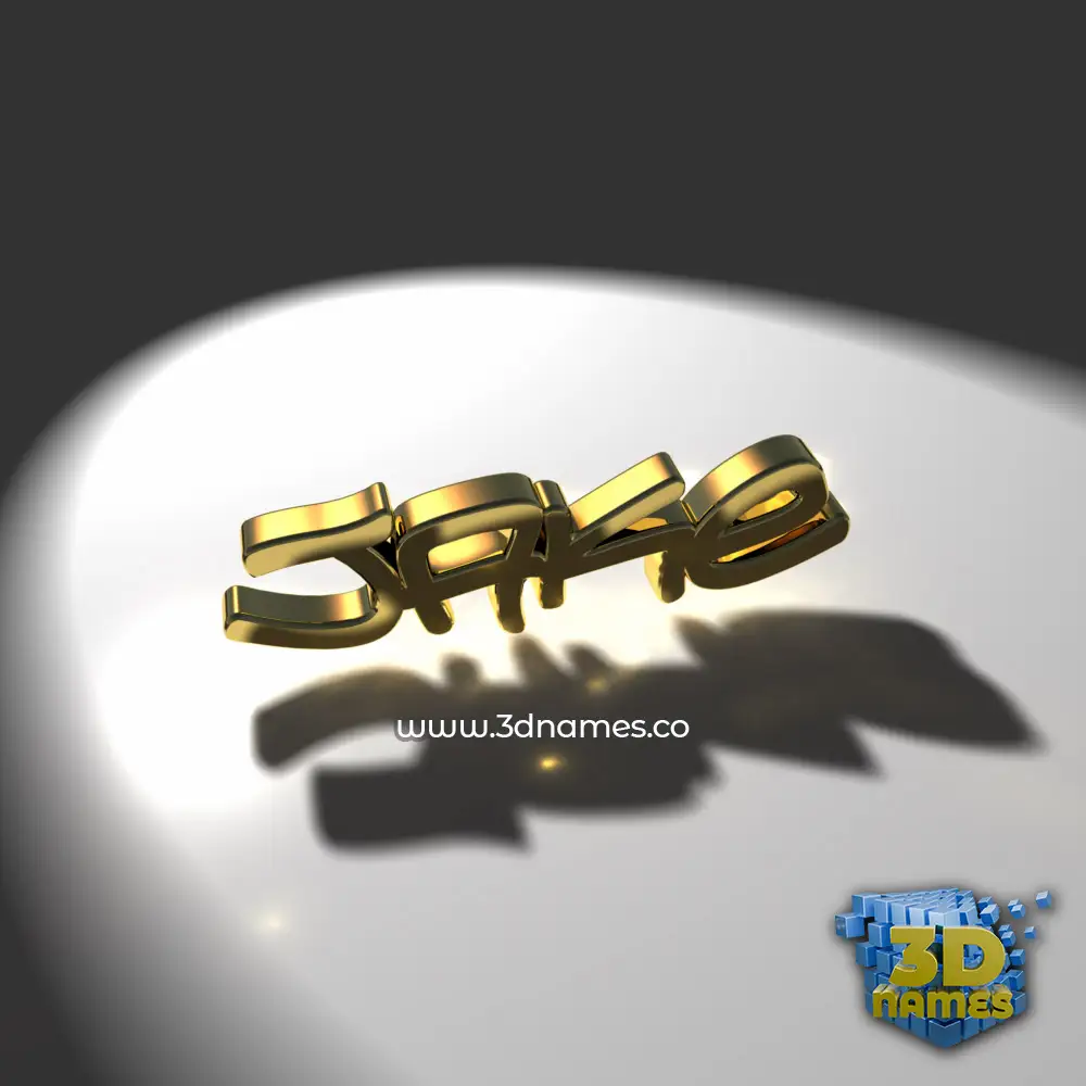 jake in Gold Shine style - 3D name wallpaper