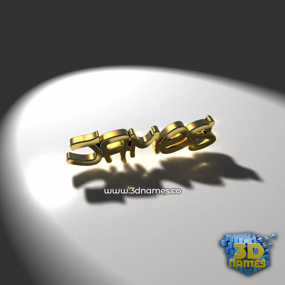 james in Gold Shine style - 3D name wallpaper