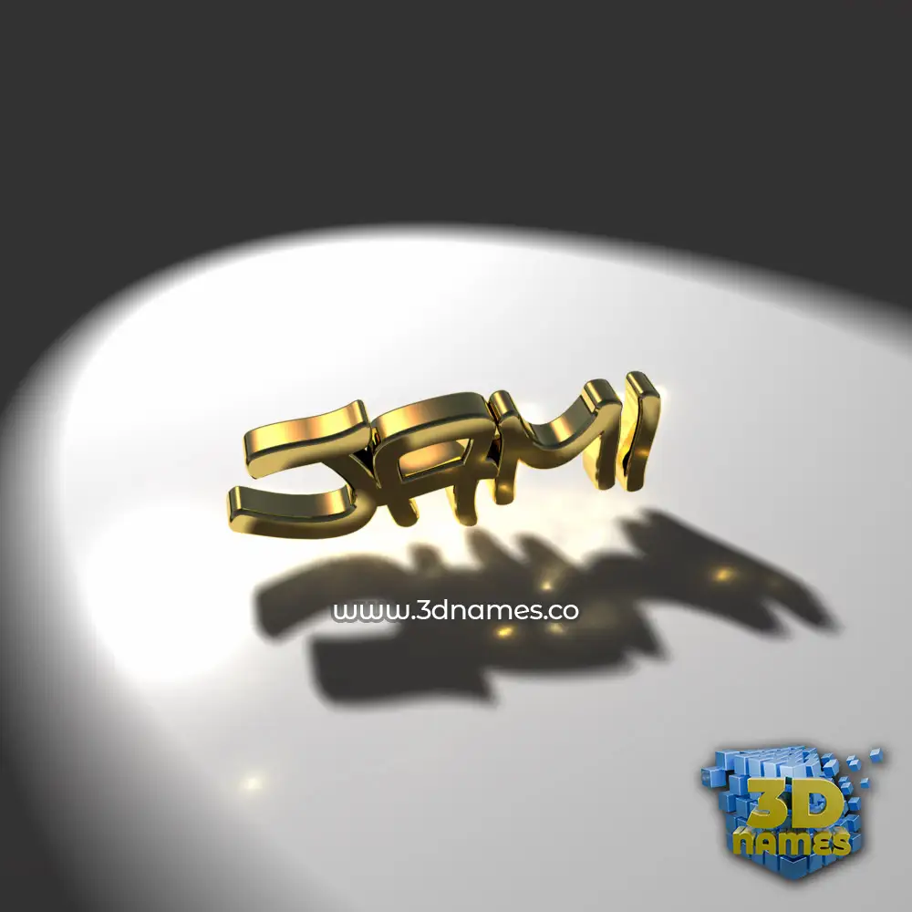 jami in Gold Shine style - 3D name wallpaper