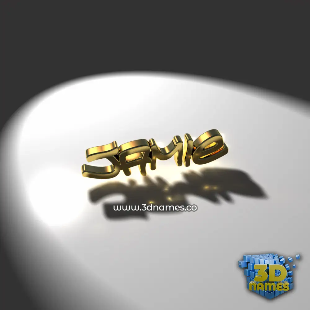 jamie in Gold Shine style - 3D name wallpaper