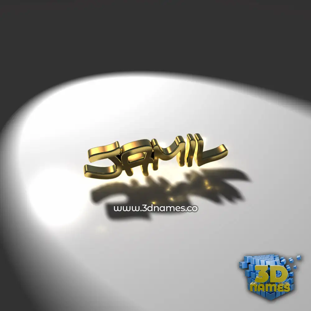 jamil in Gold Shine style - 3D name wallpaper