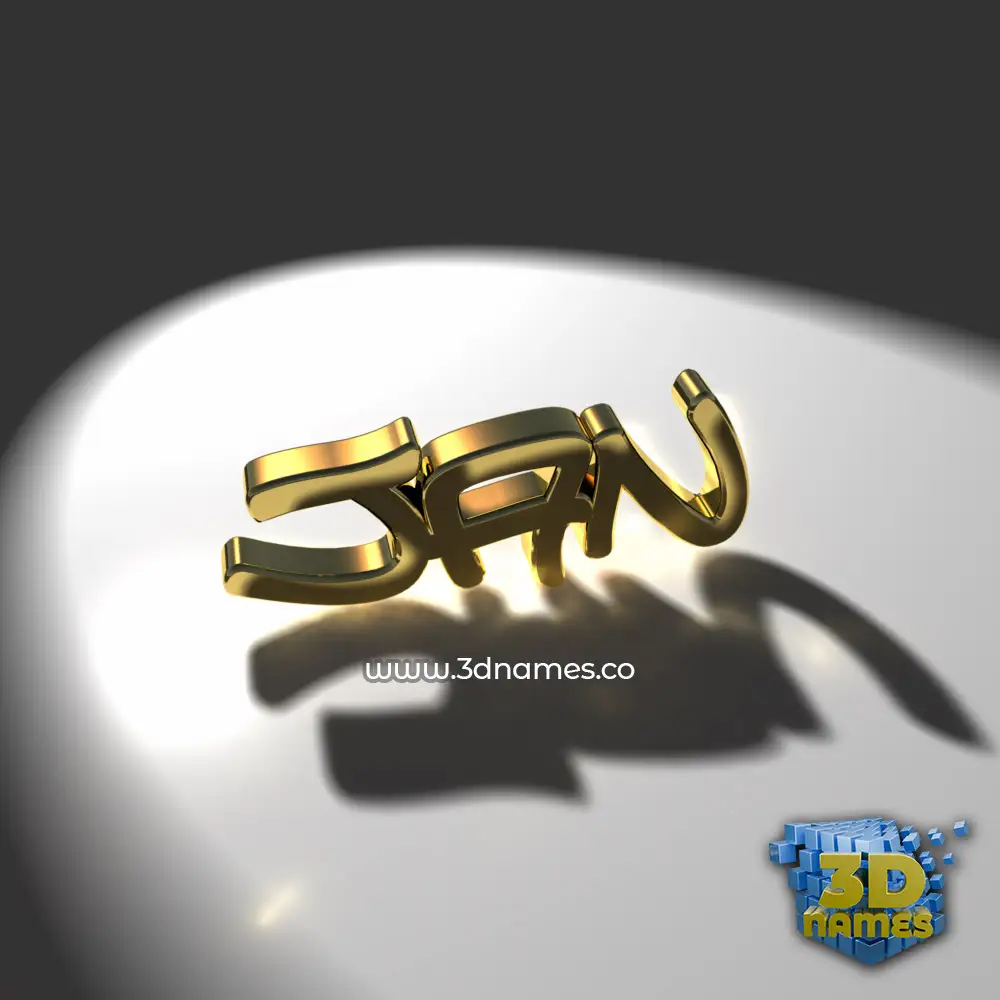 jan in Gold Shine style - 3D name wallpaper