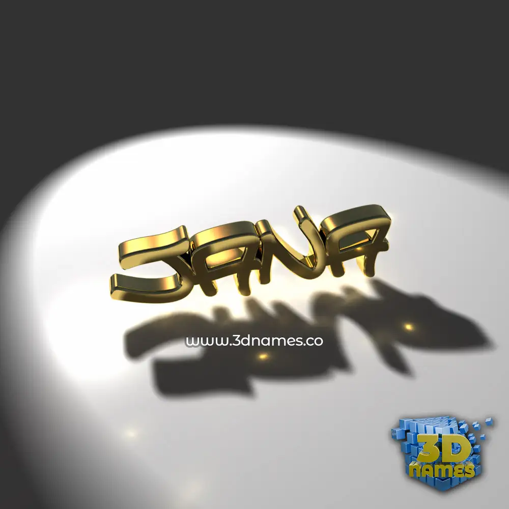 jana in Gold Shine style - 3D name wallpaper