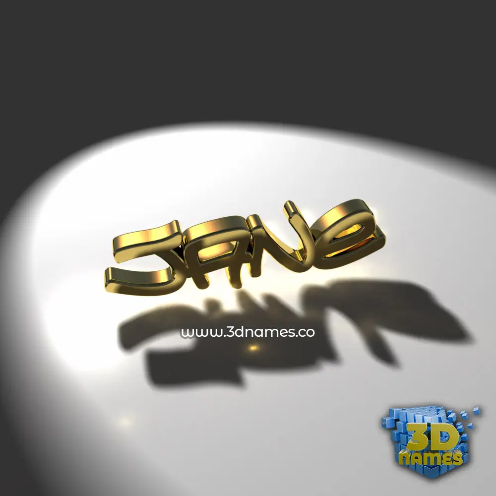 jane in Gold Shine style - 3D name wallpaper