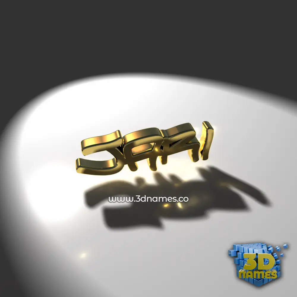 jari in Gold Shine style - 3D name wallpaper