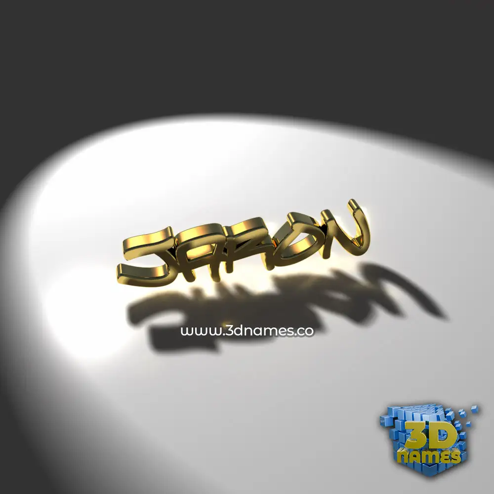 jaron in Gold Shine style - 3D name wallpaper