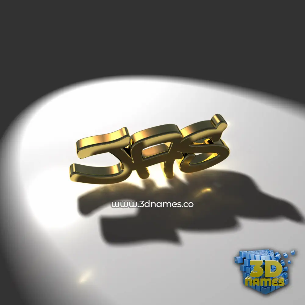 jas in Gold Shine style - 3D name wallpaper