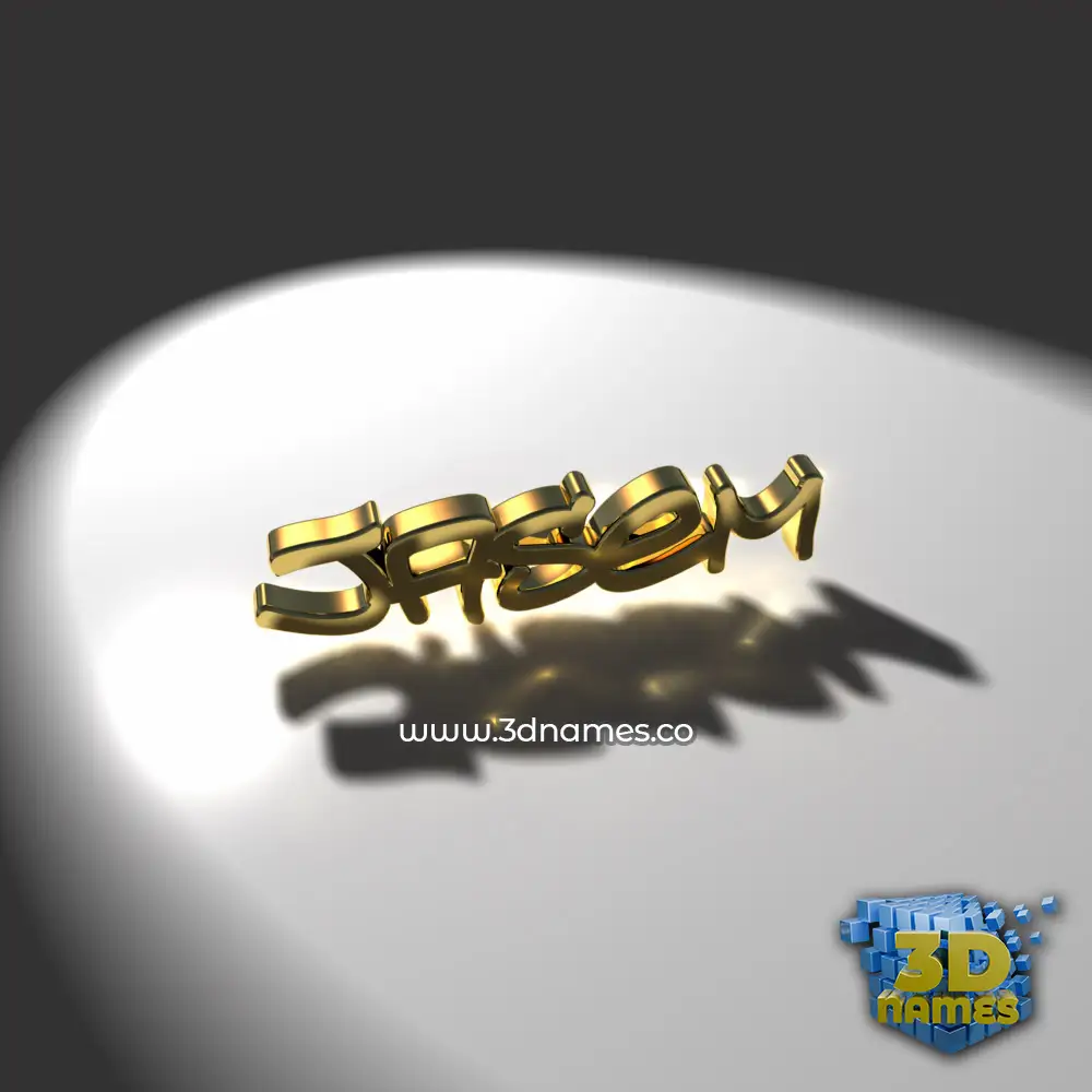 jasem in Gold Shine style - 3D name wallpaper