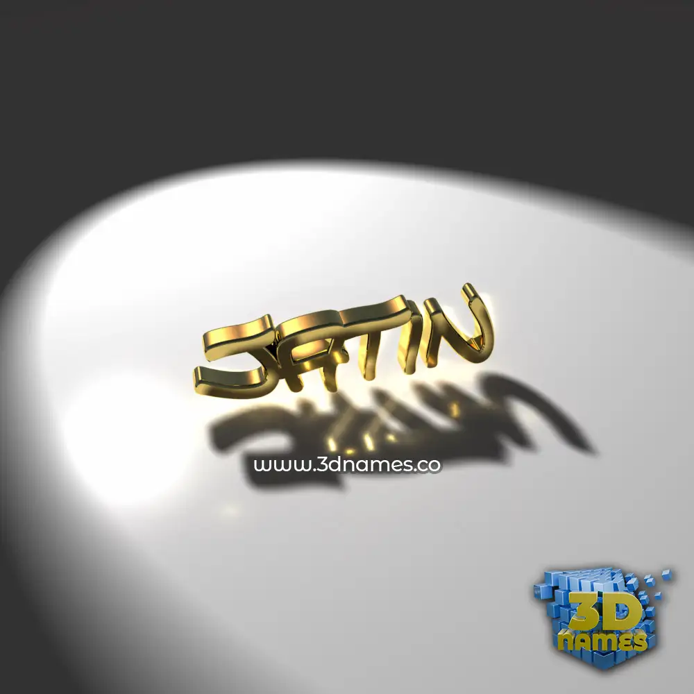jatin in Gold Shine style - 3D name wallpaper