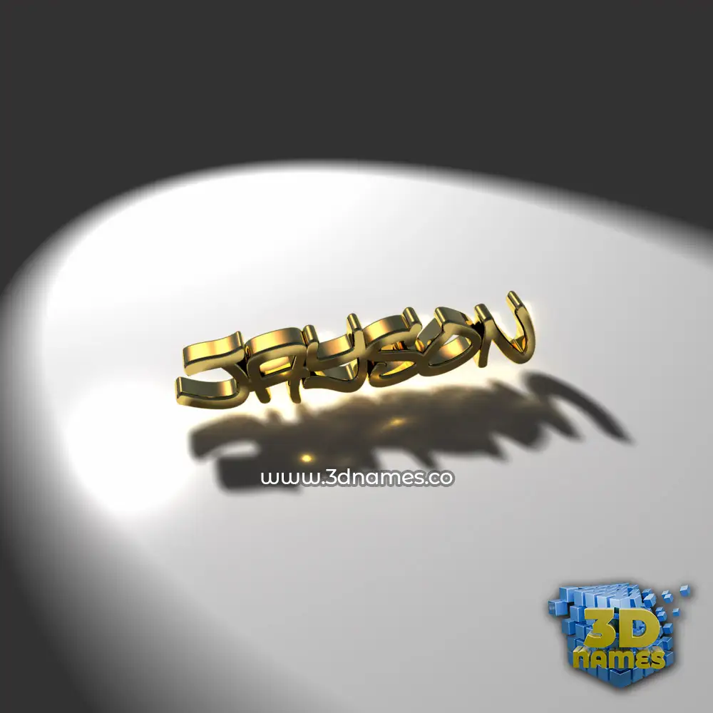 jayson in Gold Shine style - 3D name wallpaper