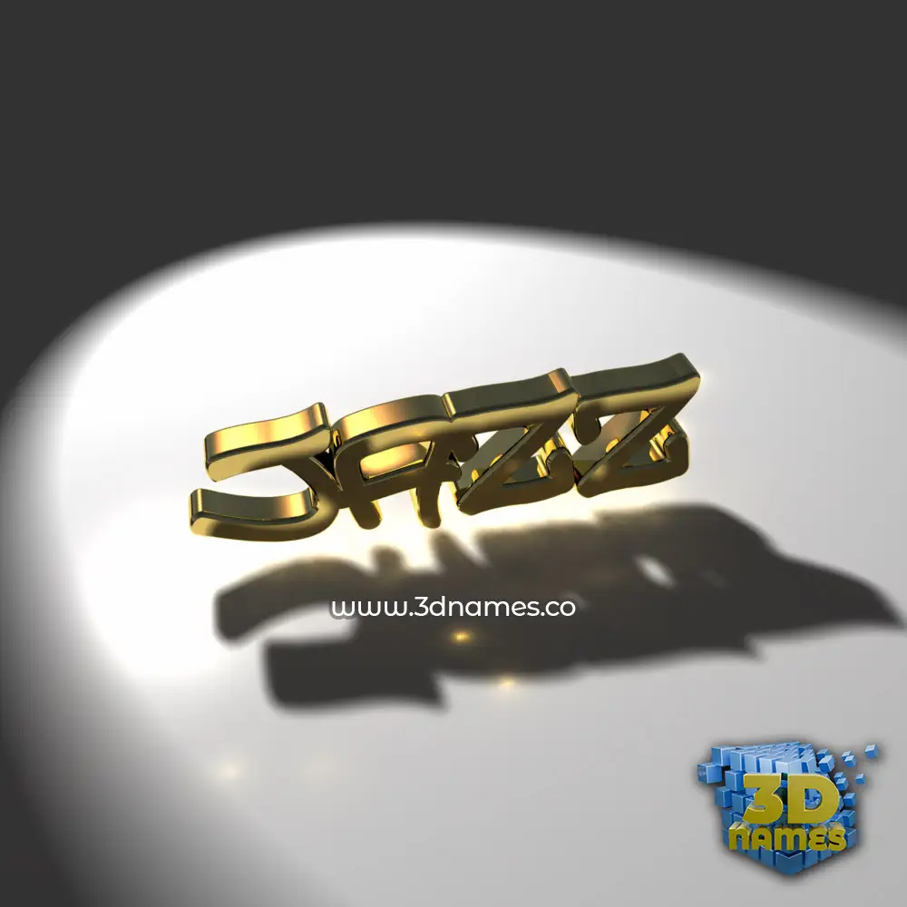 jazz in Gold Shine style - 3D name wallpaper