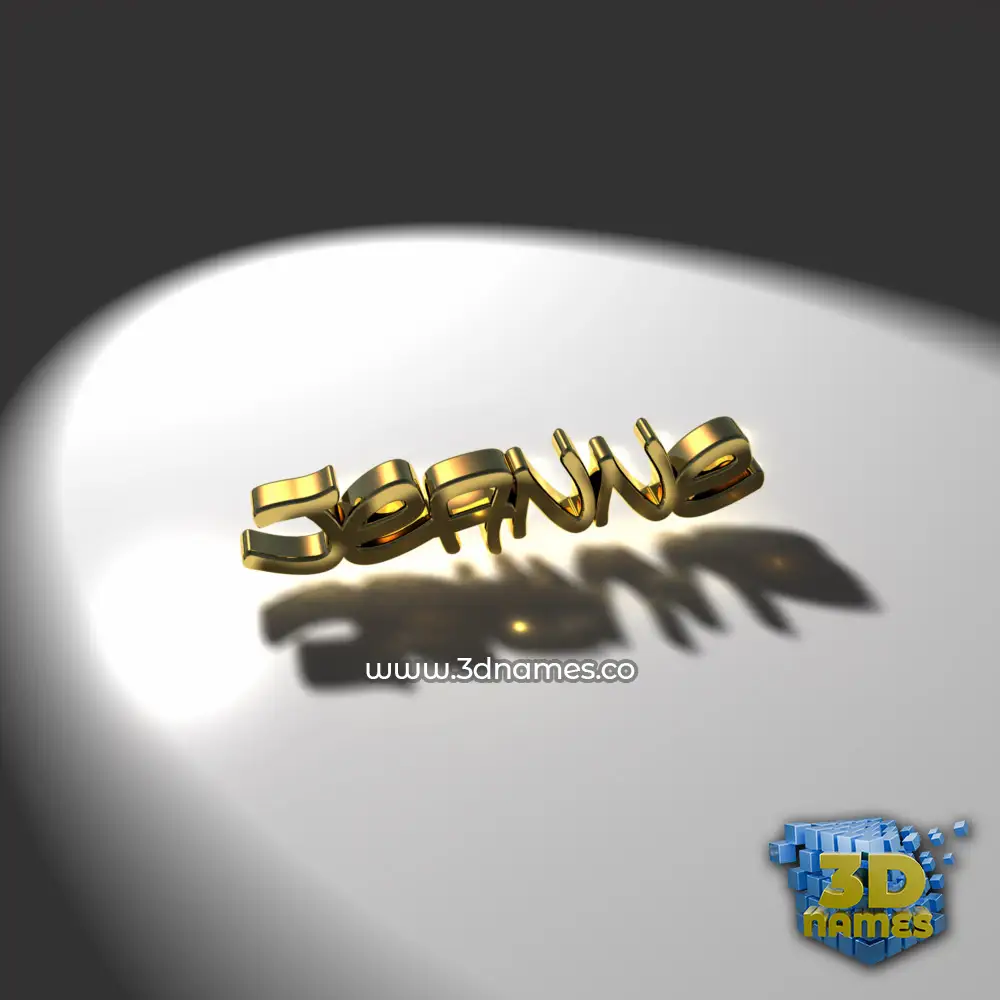 jeanne in Gold Shine style - 3D name wallpaper