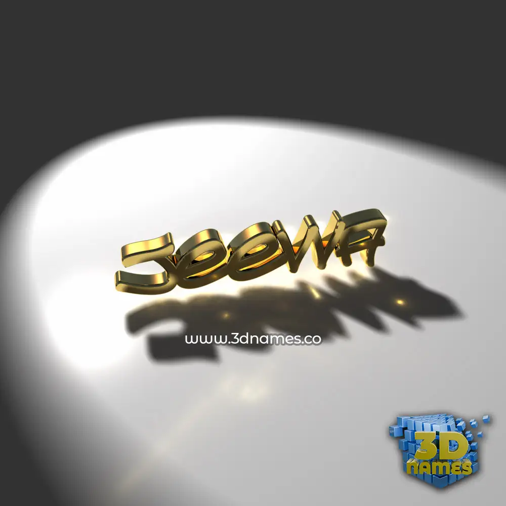 jeewa in Gold Shine style - 3D name wallpaper