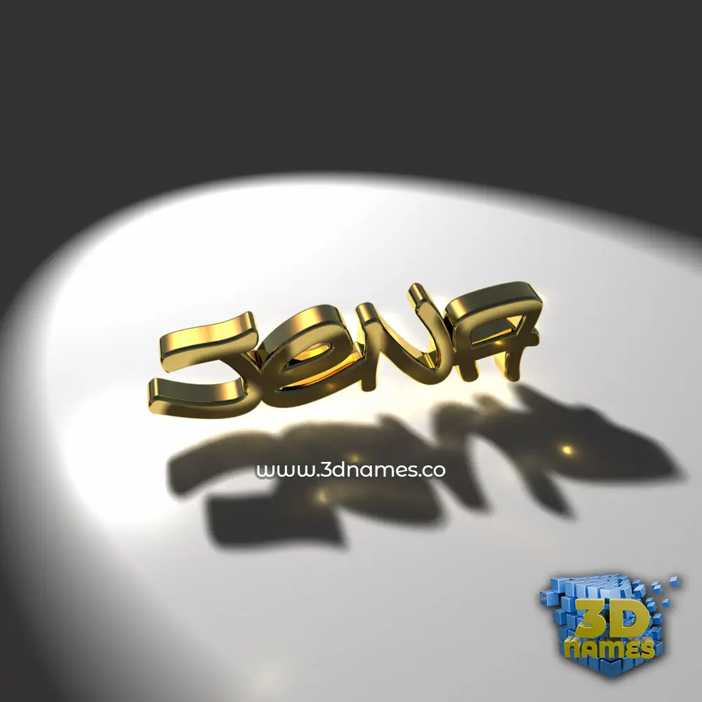 jena in Gold Shine style - 3D name wallpaper