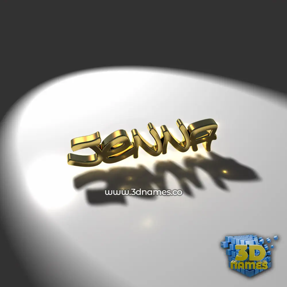 jenna in Gold Shine style - 3D name wallpaper
