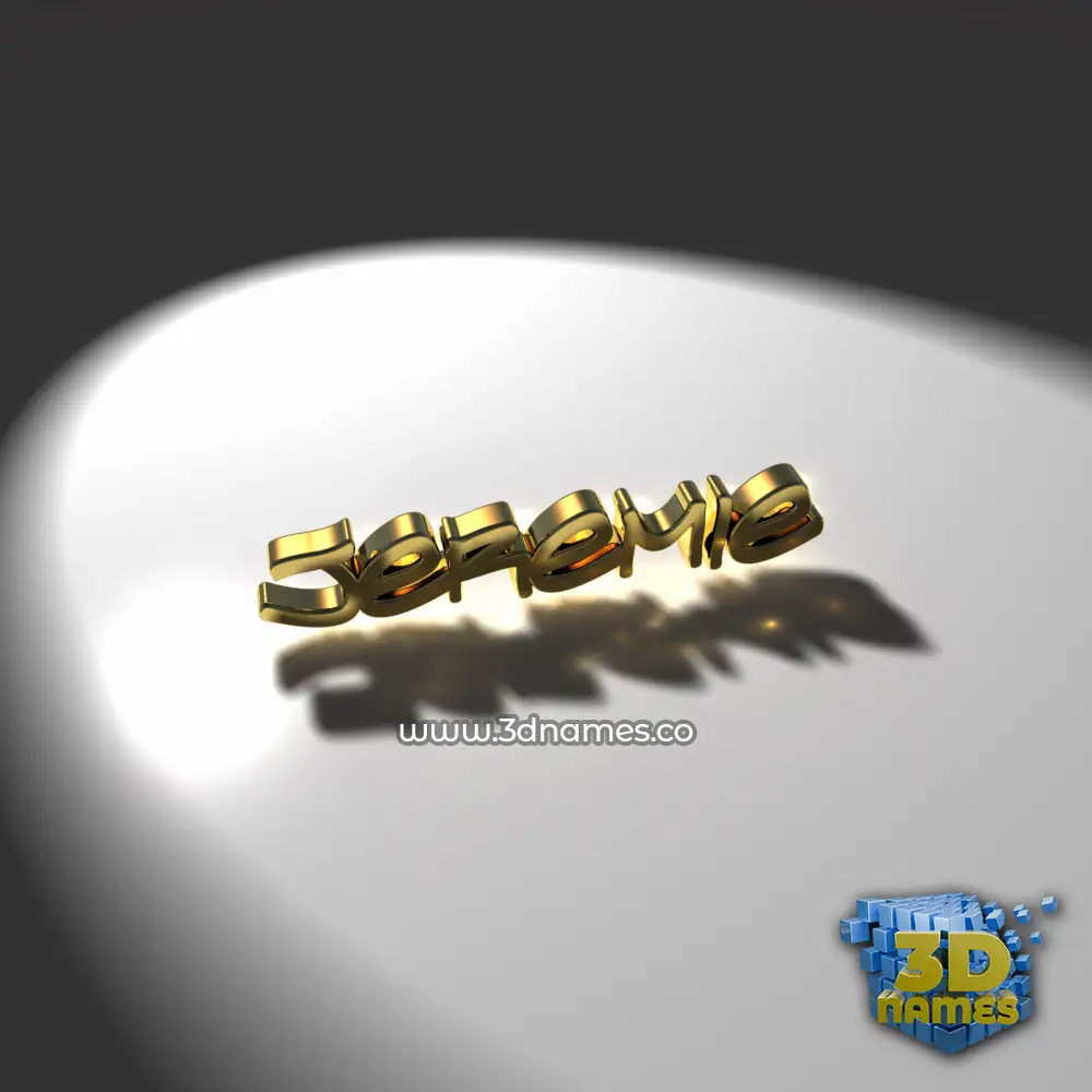 jeremie in Gold Shine style - 3D name wallpaper