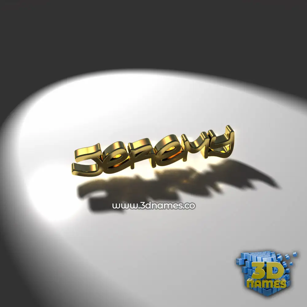 jeremy in Gold Shine style - 3D name wallpaper
