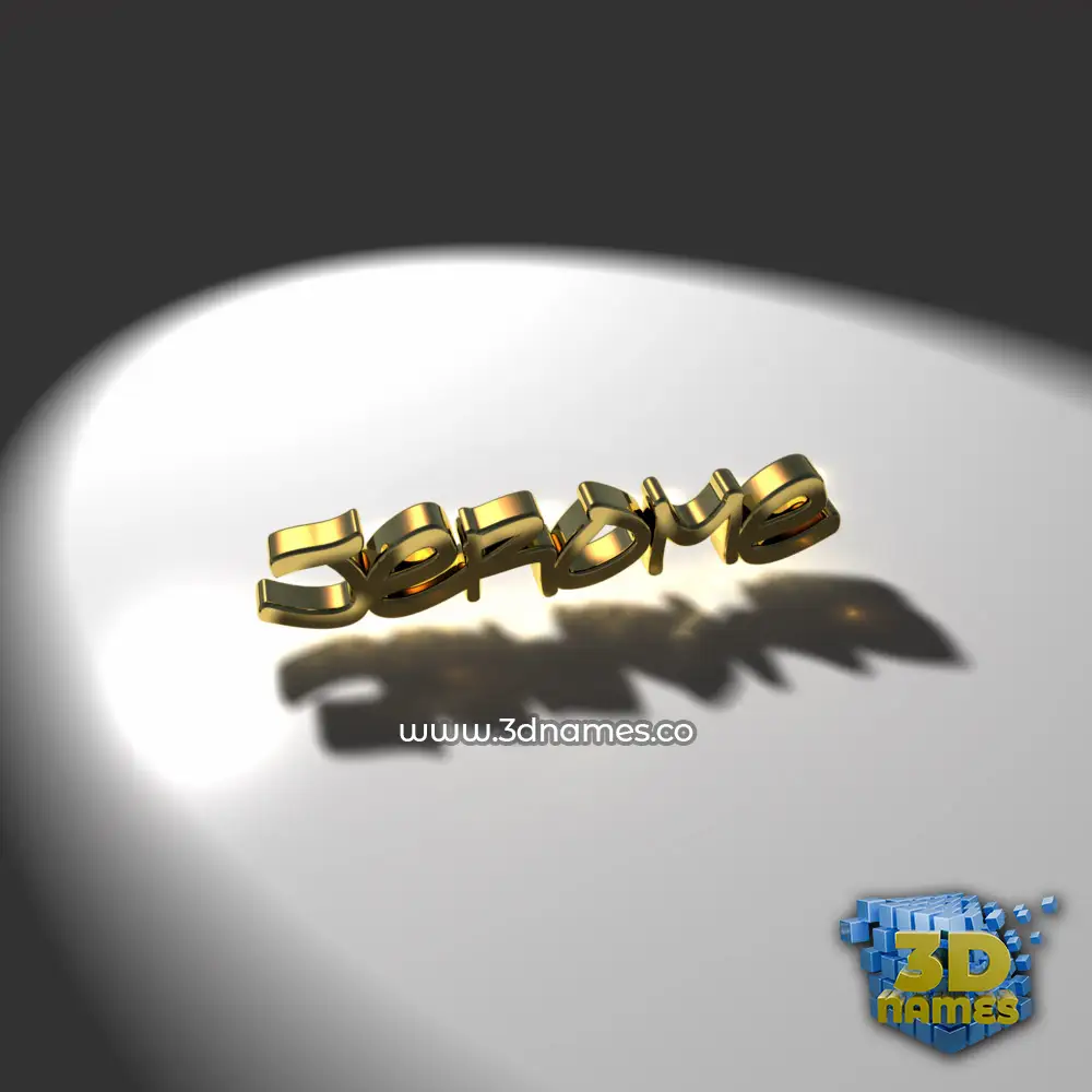 jerome in Gold Shine style - 3D name wallpaper