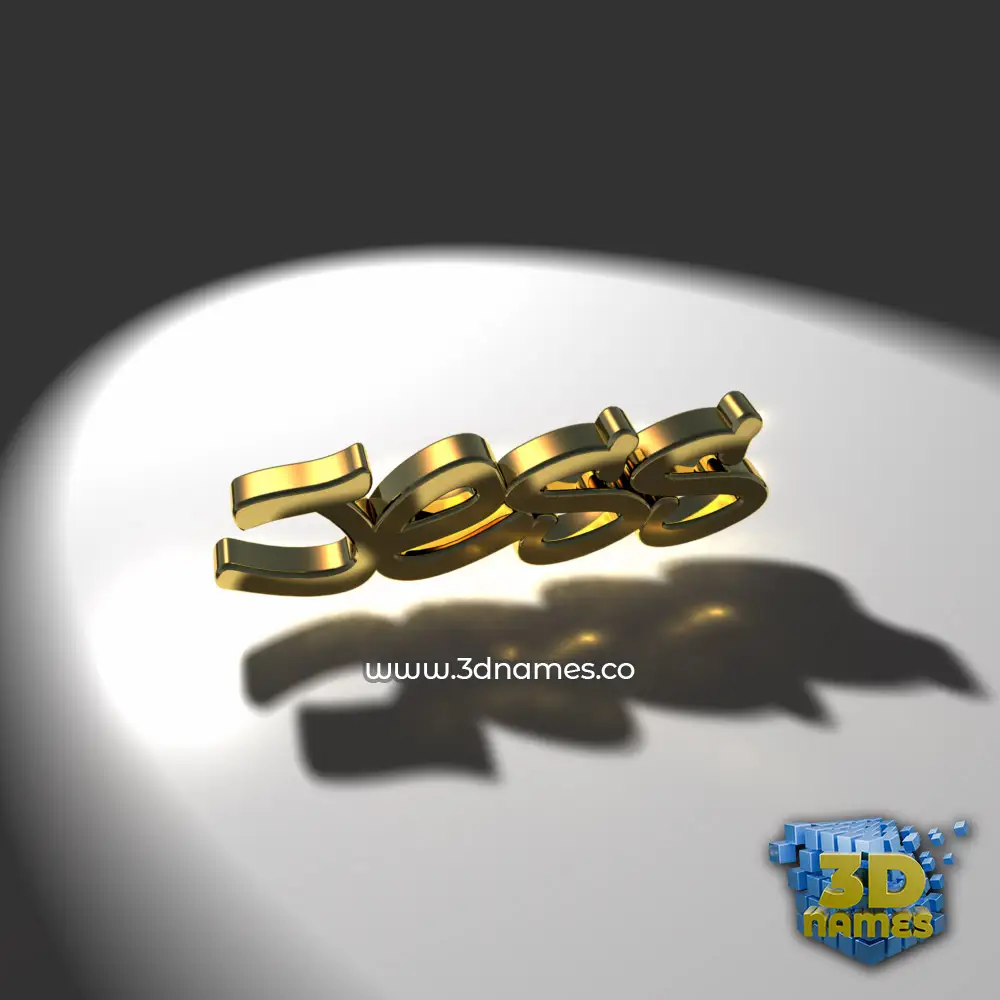 jess in Gold Shine style - 3D name wallpaper