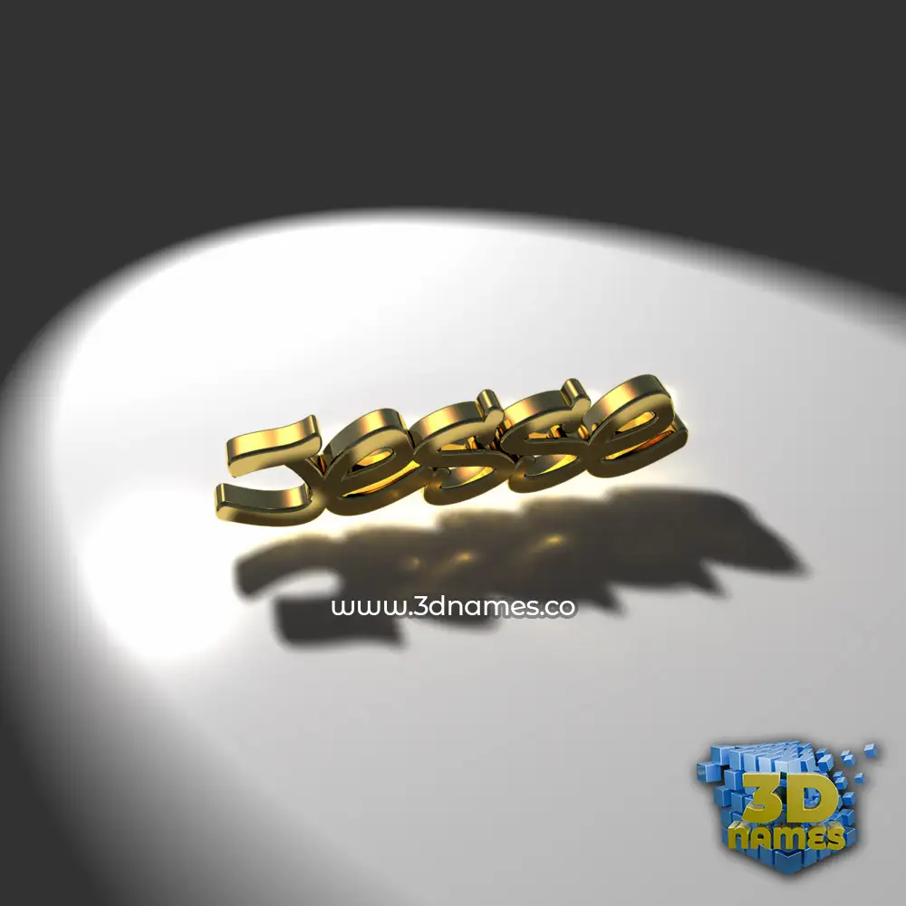 jesse in Gold Shine style - 3D name wallpaper