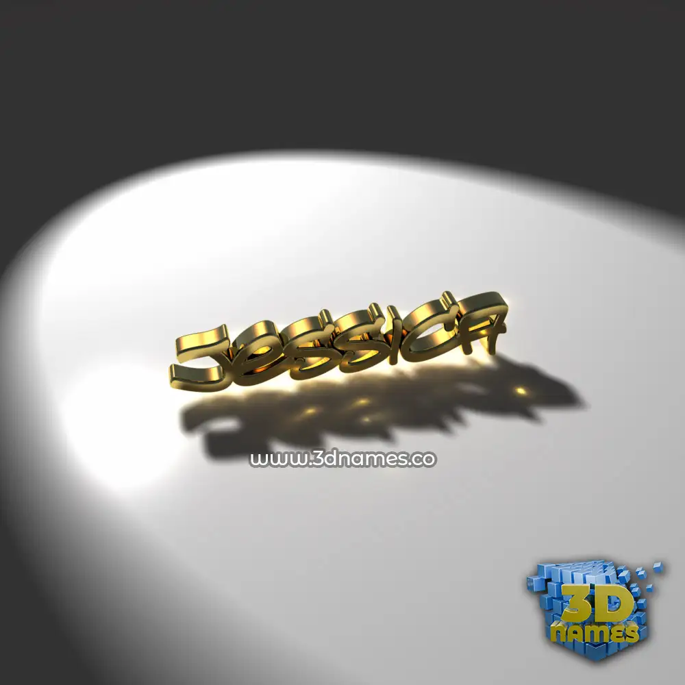 jessica in Gold Shine style - 3D name wallpaper