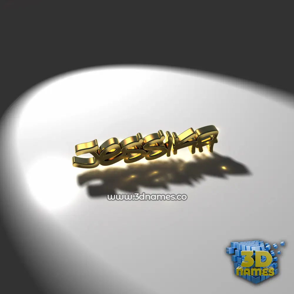 jessika in Gold Shine style - 3D name wallpaper