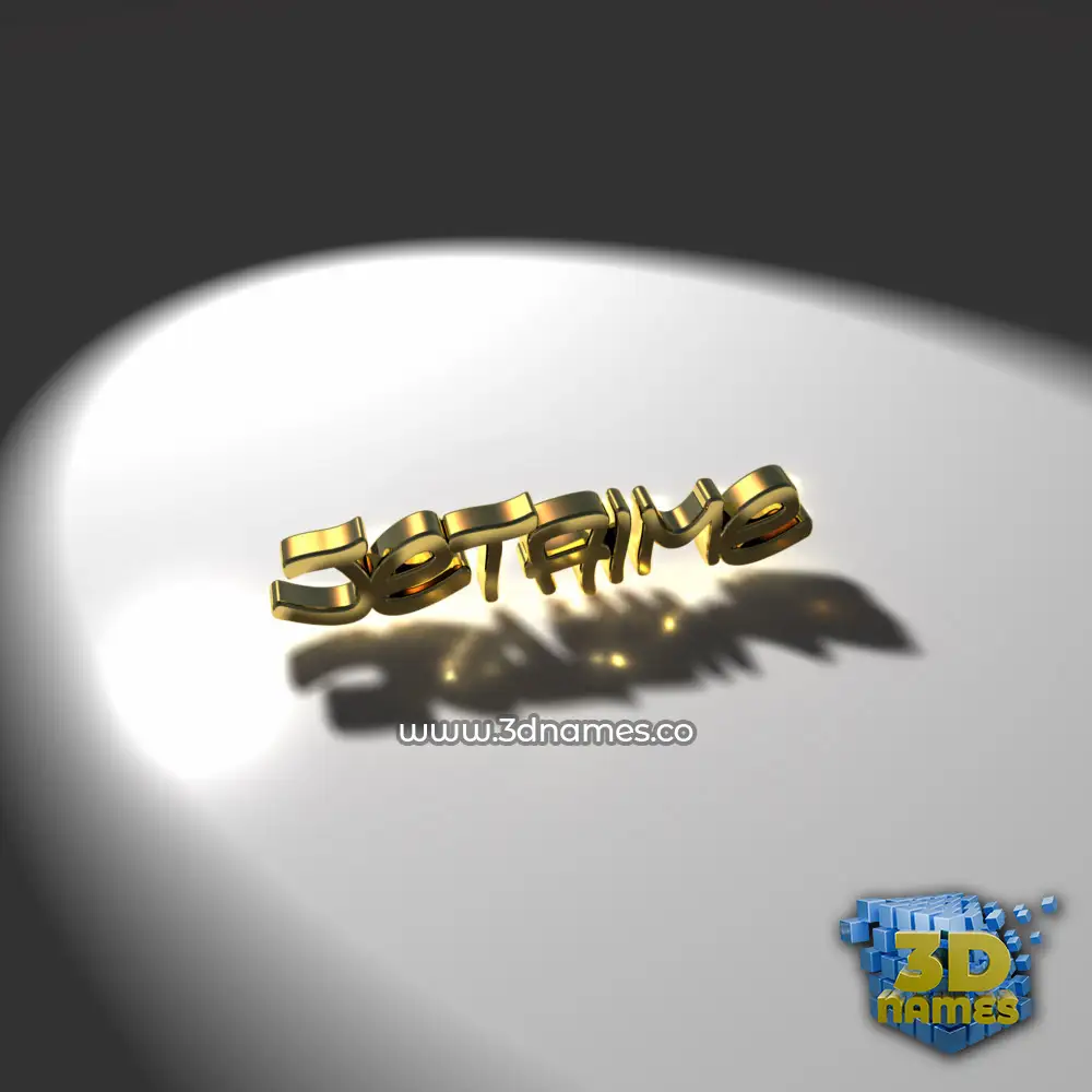 jetaime in Gold Shine style - 3D name wallpaper