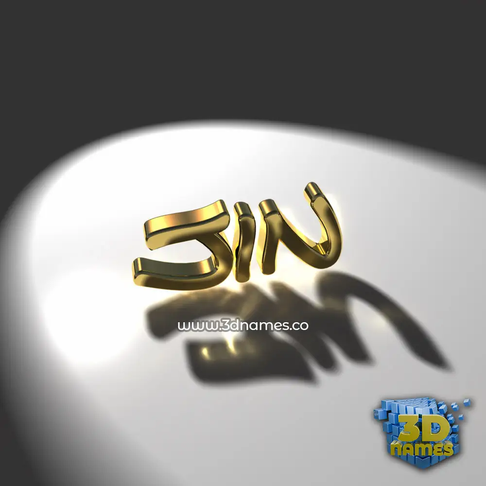 jin in Gold Shine style - 3D name wallpaper