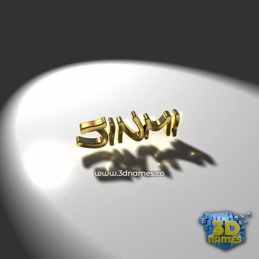 jinmi in Gold Shine style - 3D name wallpaper