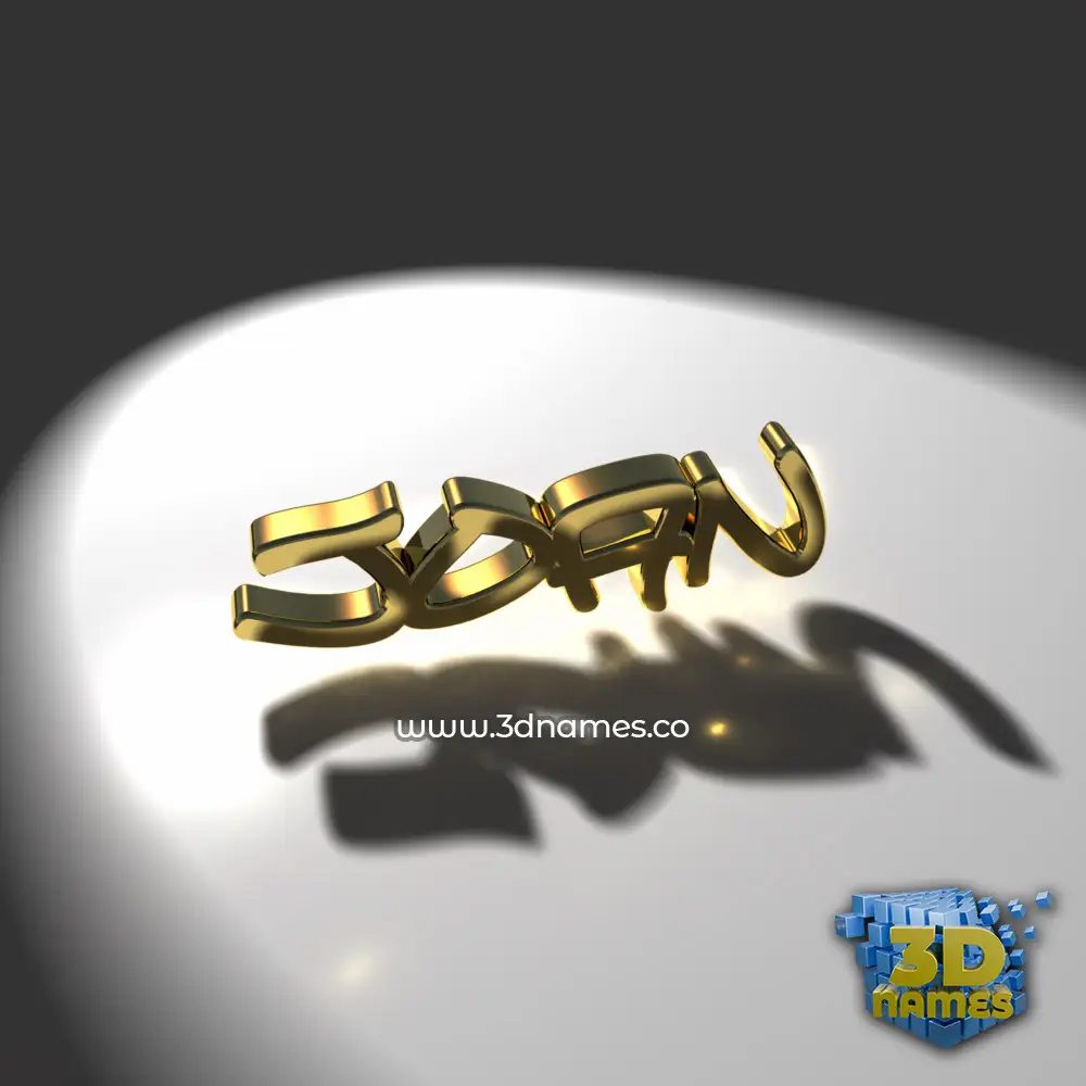joan in Gold Shine style - 3D name wallpaper