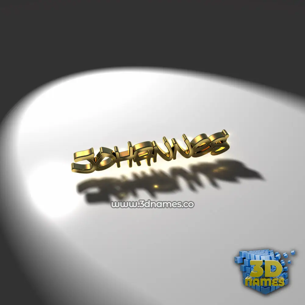 johannes in Gold Shine style - 3D name wallpaper