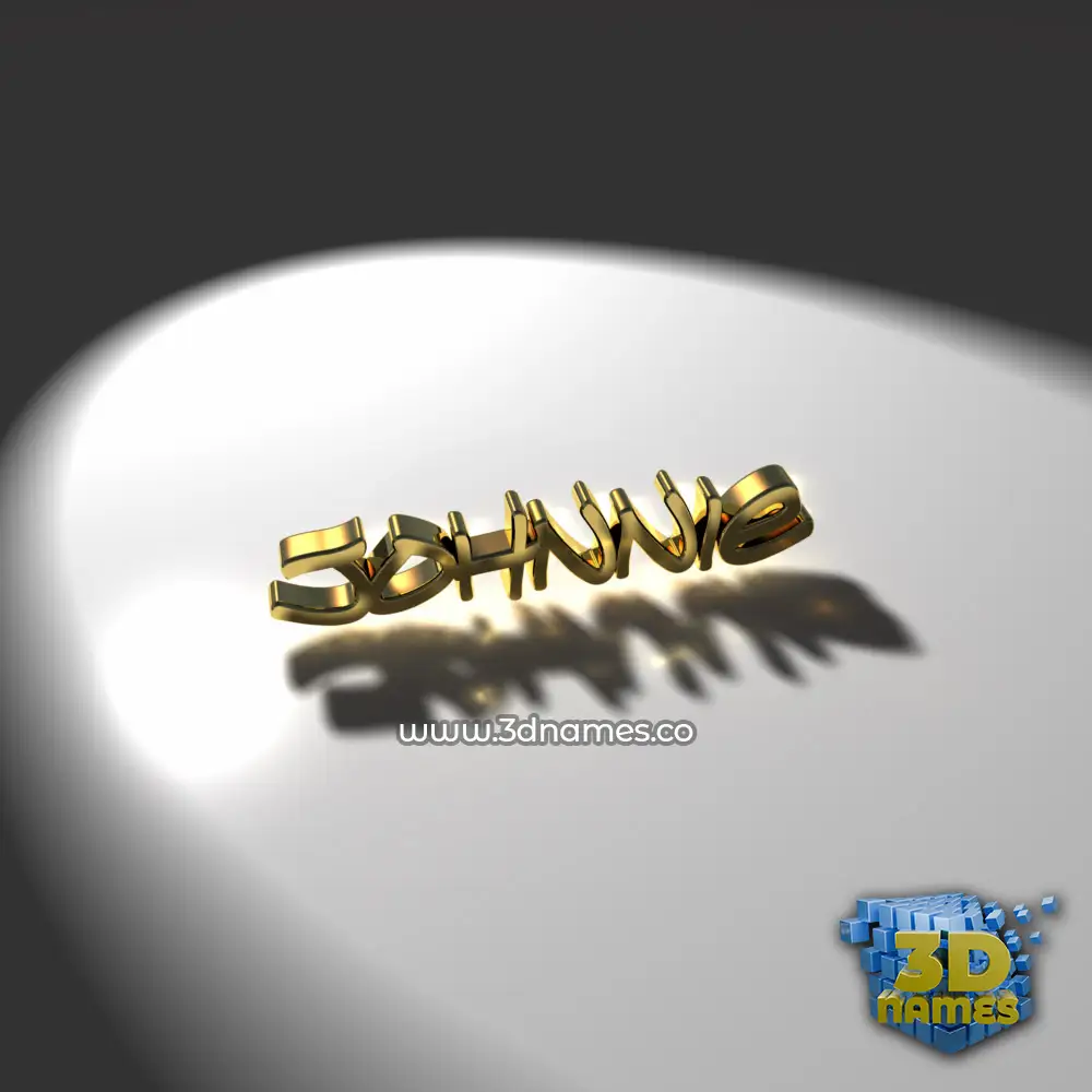 johnnie in Gold Shine style - 3D name wallpaper