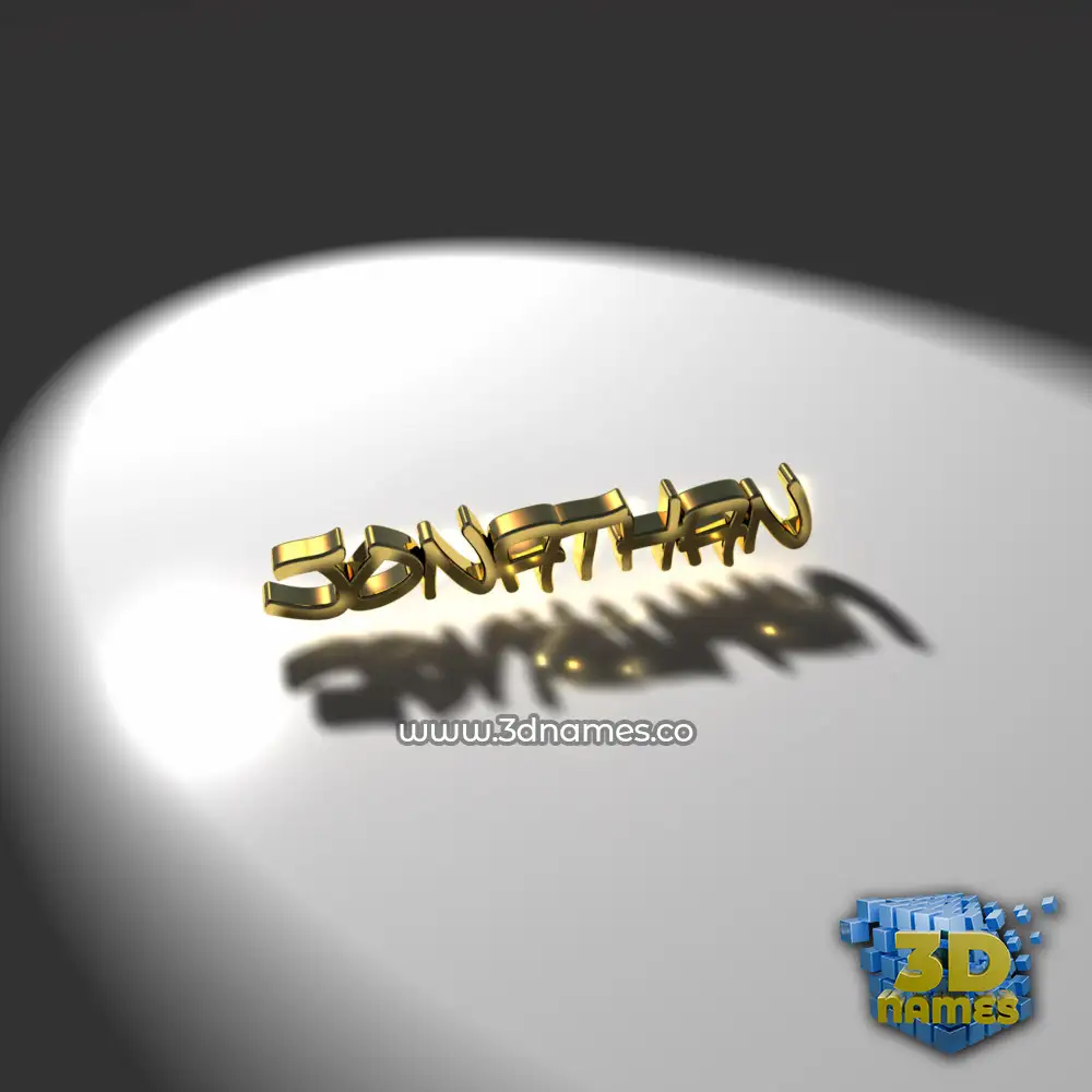 jonathan in Gold Shine style - 3D name wallpaper