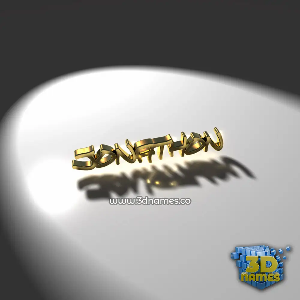 jonathon in Gold Shine style - 3D name wallpaper