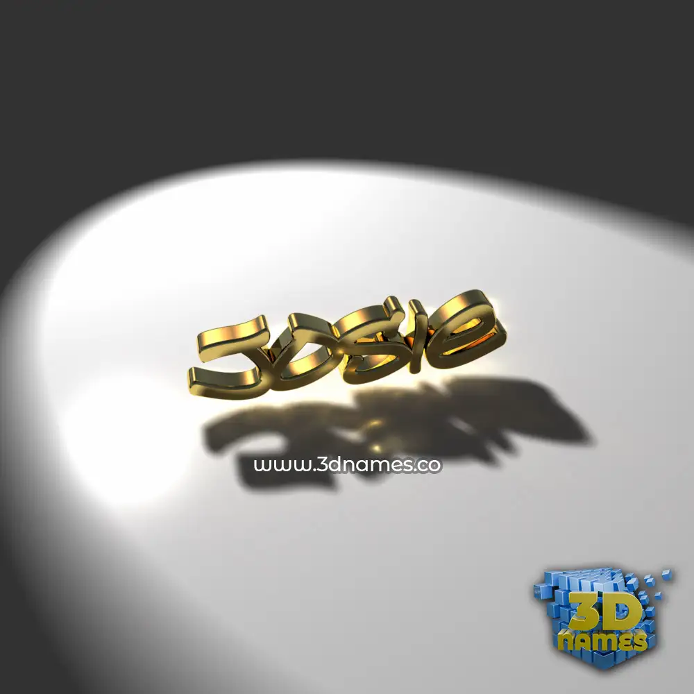 josie in Gold Shine style - 3D name wallpaper