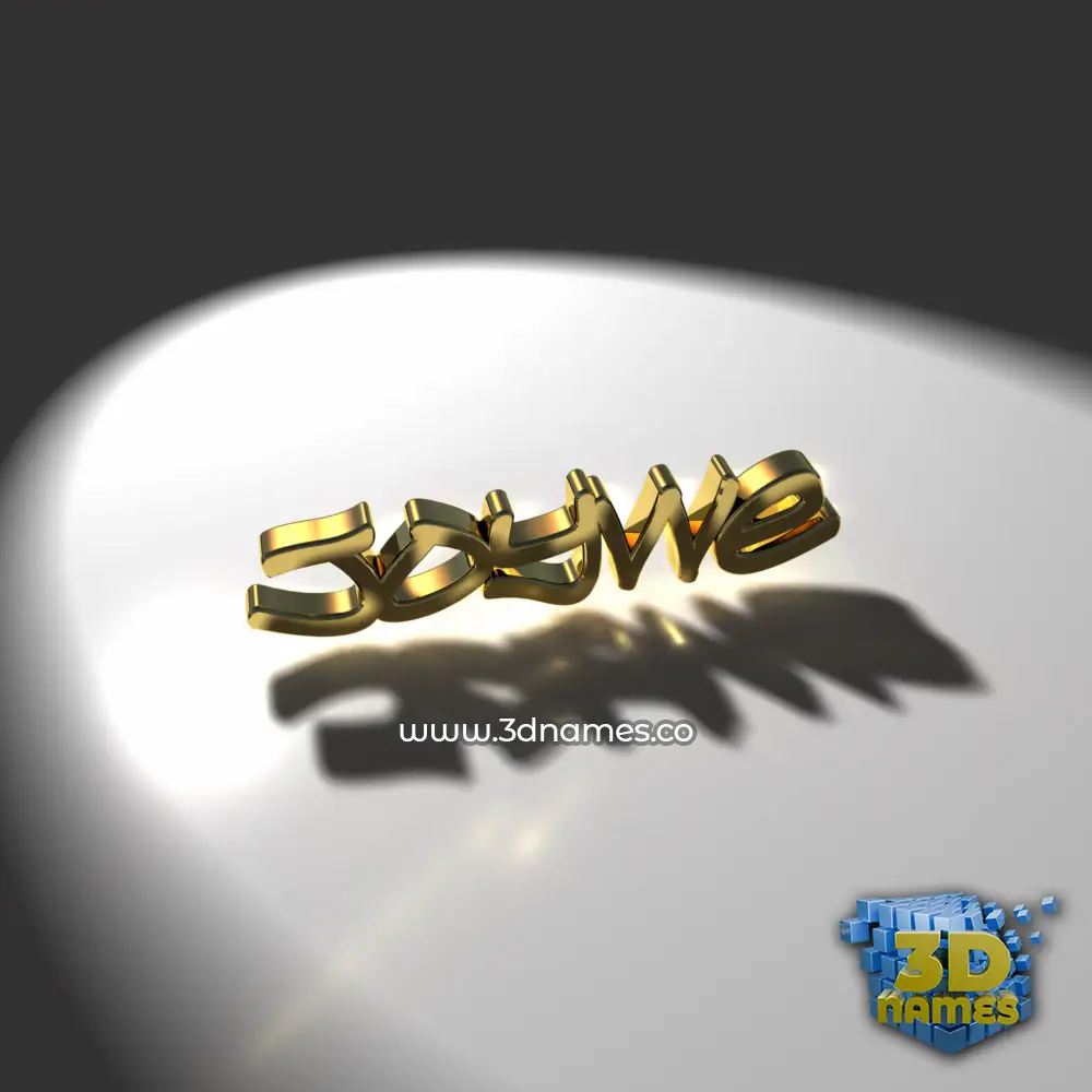 joywe in Gold Shine style - 3D name wallpaper