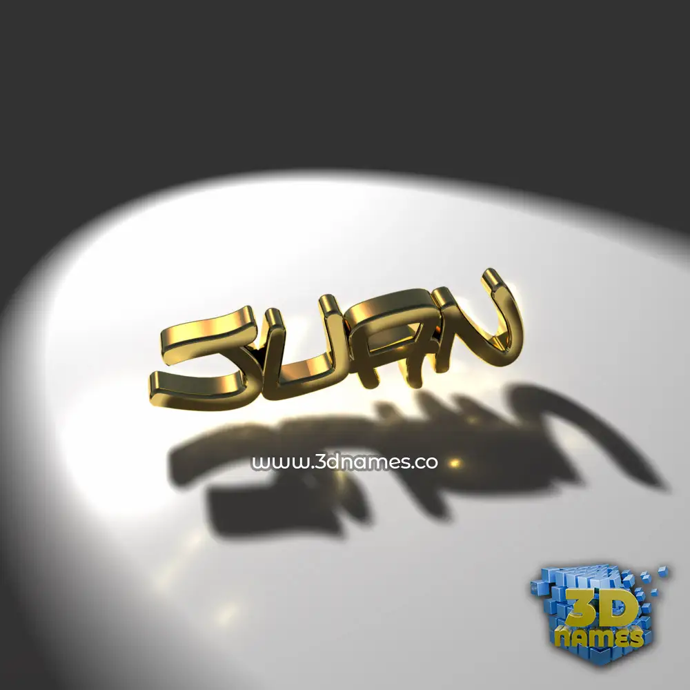 juan in Gold Shine style - 3D name wallpaper