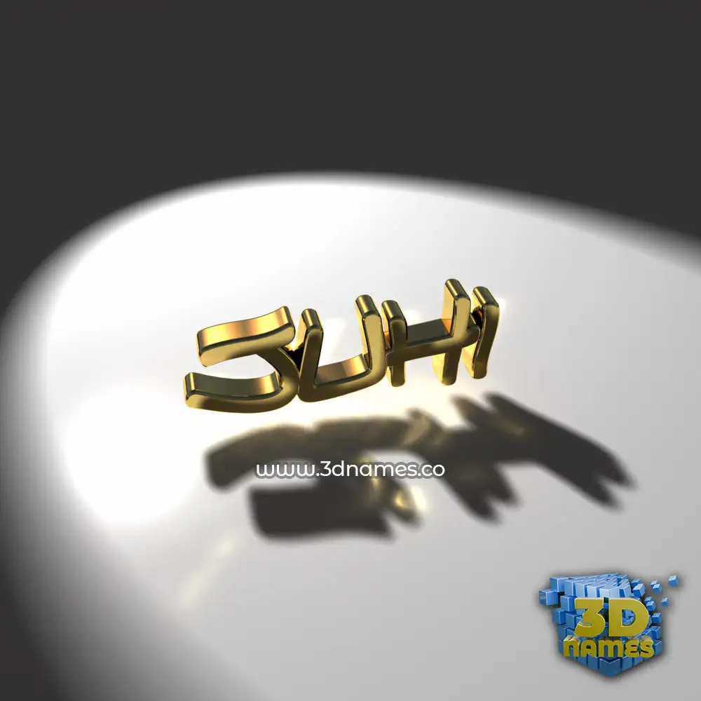 juhi in Gold Shine style - 3D name wallpaper