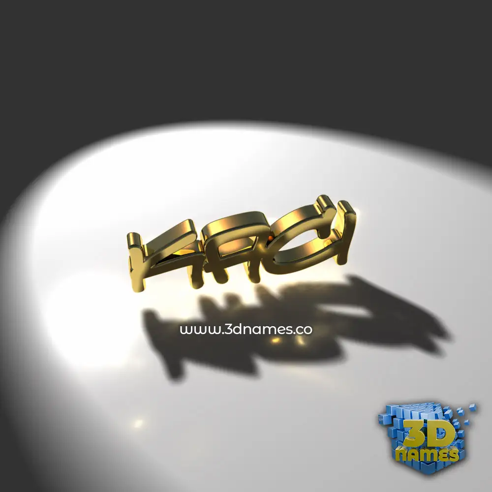 kaci in Gold Shine style - 3D name wallpaper