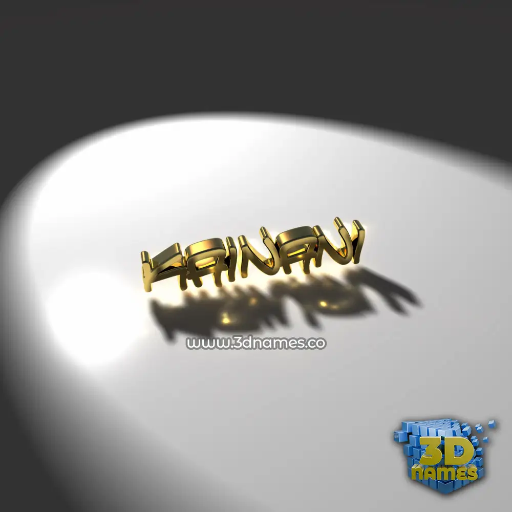 kainani in Gold Shine style - 3D name wallpaper