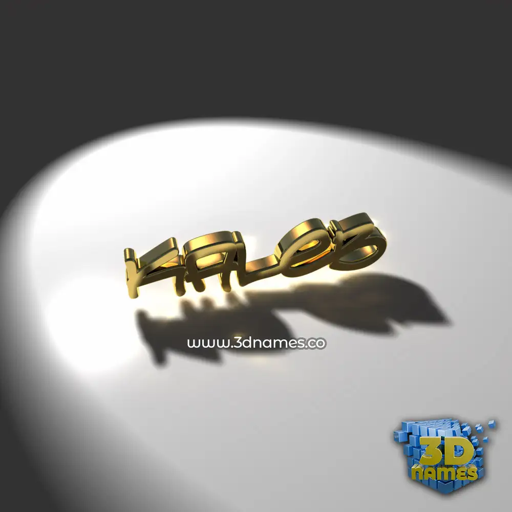 kaleb in Gold Shine style - 3D name wallpaper