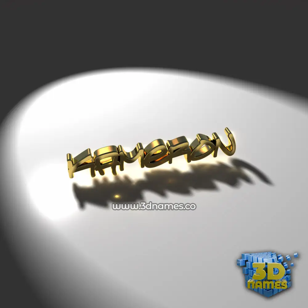 kameron in Gold Shine style - 3D name wallpaper