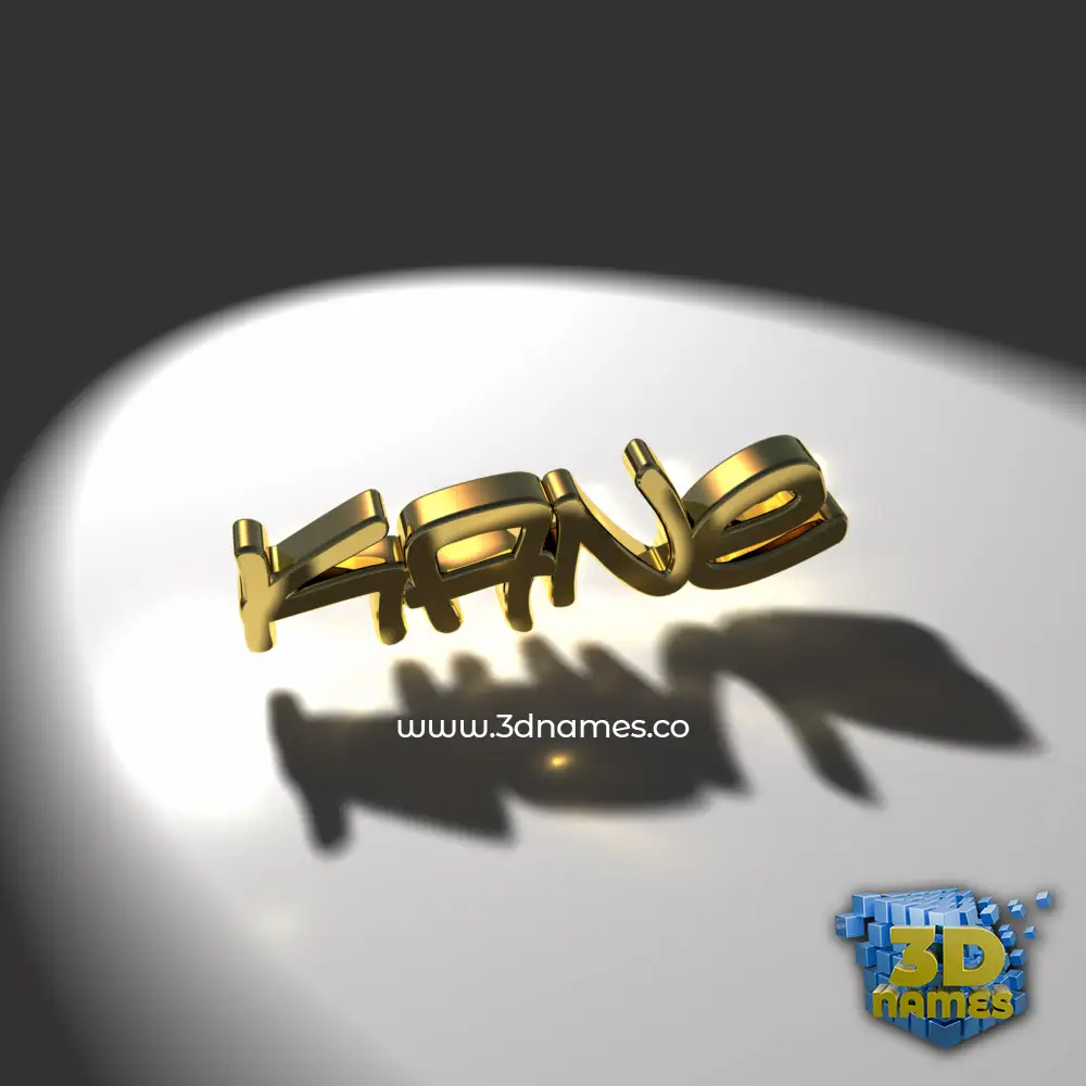 kane in Gold Shine style - 3D name wallpaper