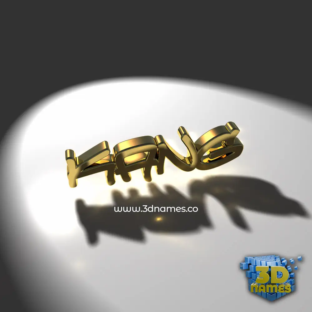 kang in Gold Shine style - 3D name wallpaper