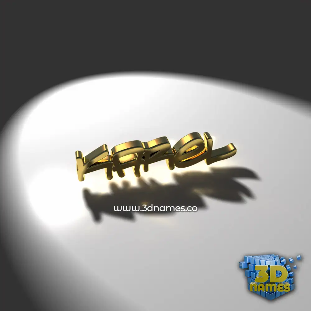 karel in Gold Shine style - 3D name wallpaper