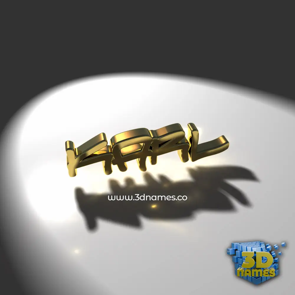 karl in Gold Shine style - 3D name wallpaper