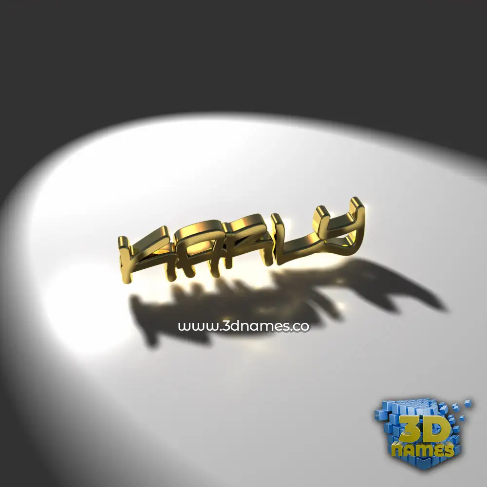 karly in Gold Shine style - 3D name wallpaper