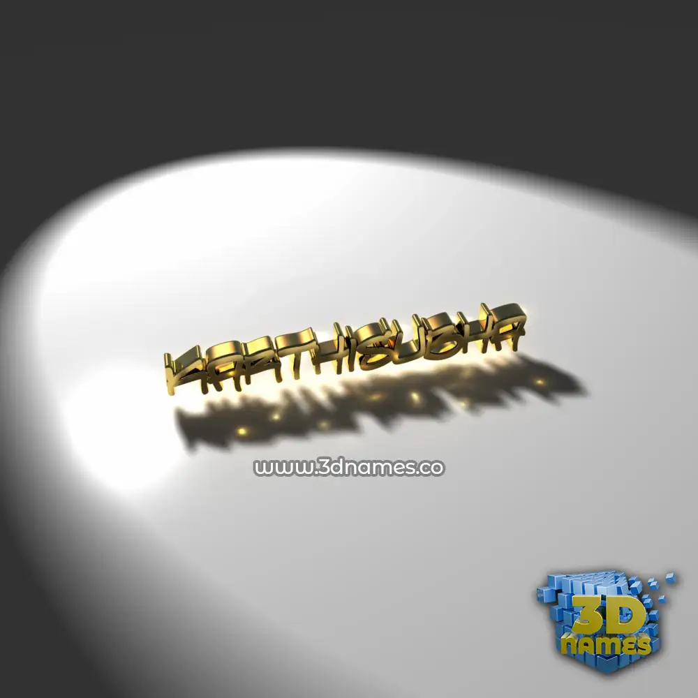karthisubha in Gold Shine style - 3D name wallpaper