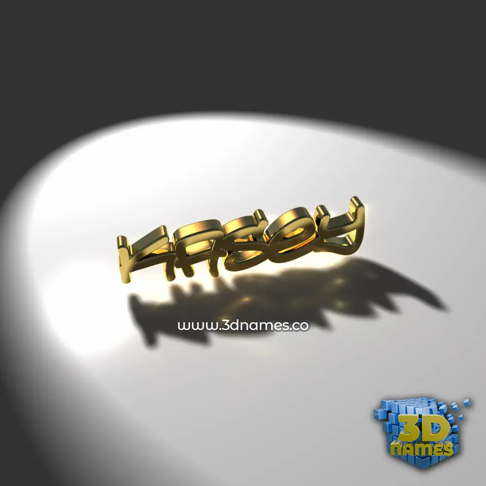 kasey in Gold Shine style - 3D name wallpaper
