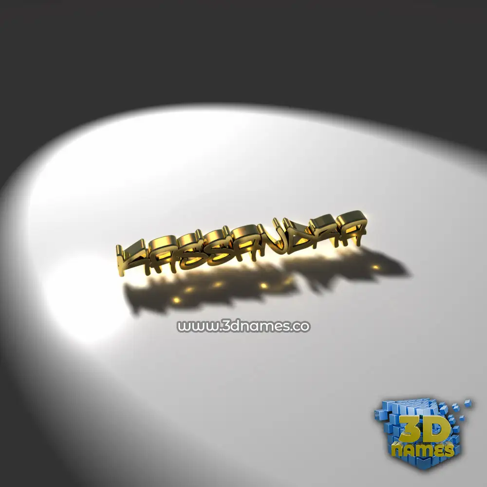 kassandra in Gold Shine style - 3D name wallpaper